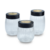 Happy Crown Gold Plastic Jar 3 Pcs